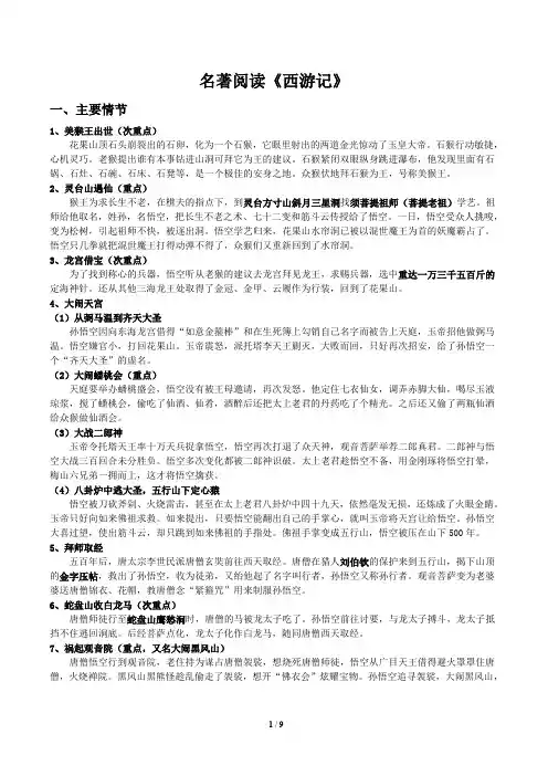 名著阅读之《西游记》