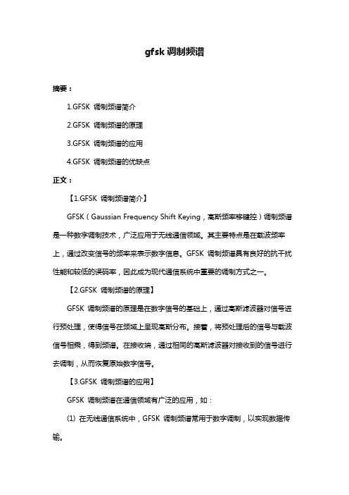 gfsk调制频谱