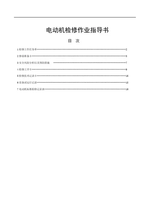 电机检修作业指导书