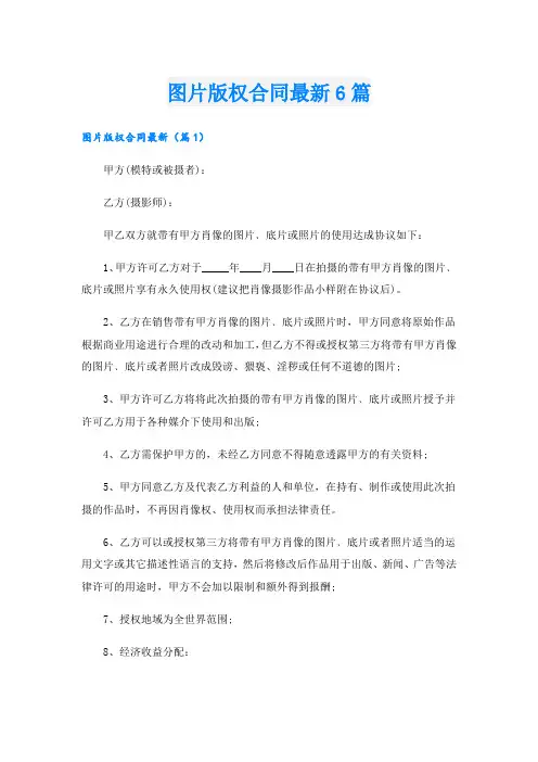 图片版权合同最新6篇