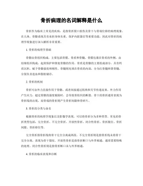 骨折病理的名词解释是什么