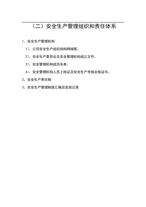 企业安全生产管理机构网络图及安全科