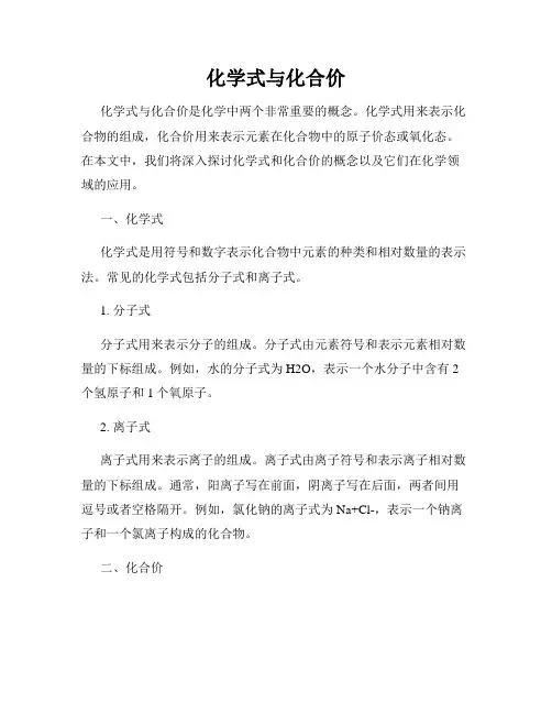 化学式与化合价