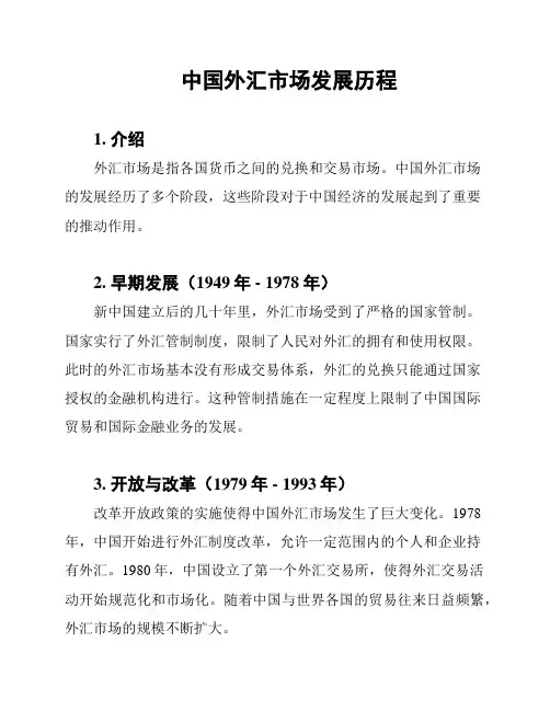 中国外汇市场发展历程