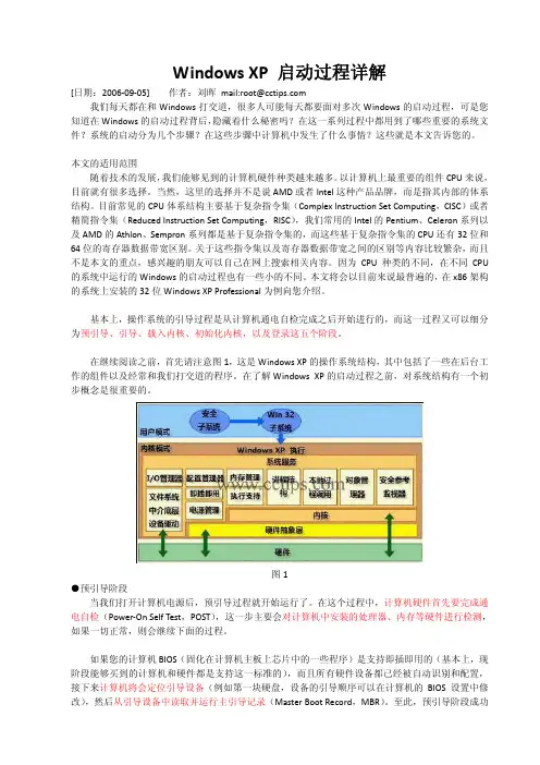 Windows XP 启动过程详解