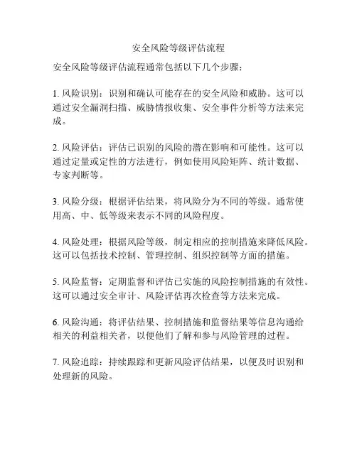 安全风险等级评估流程