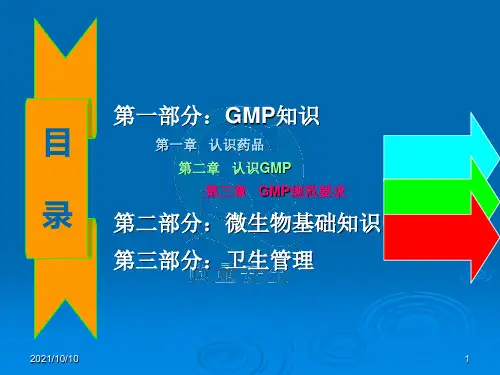 药厂GMP——新员工培训【优质PPT】