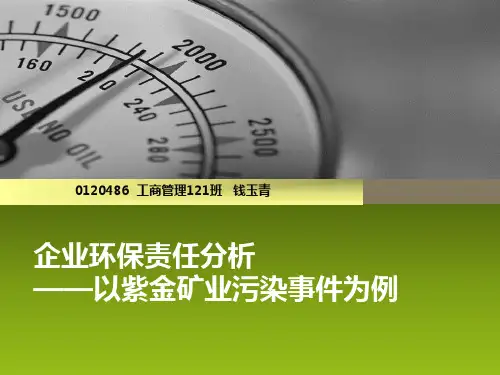 紫金矿业污染事件商业伦理分析