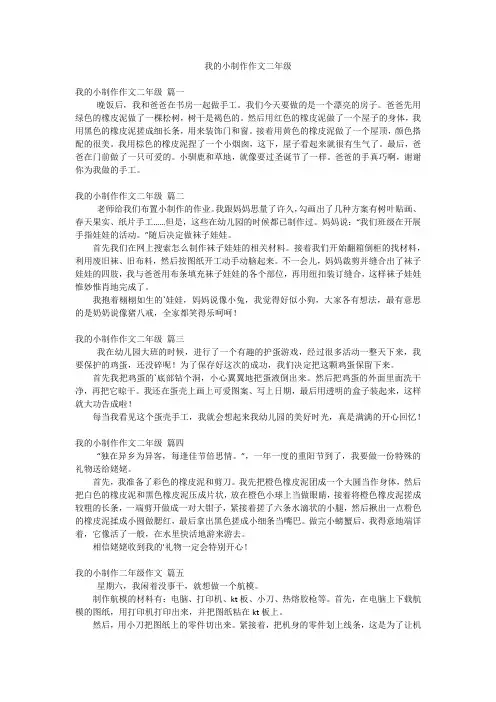 我的小制作作文二年级