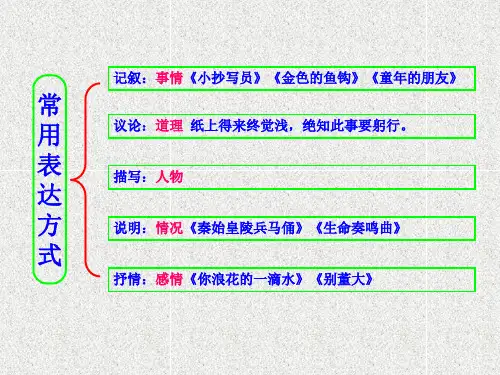 小学表达方式举例说明