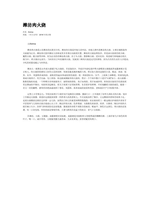 潍坊肉火烧
