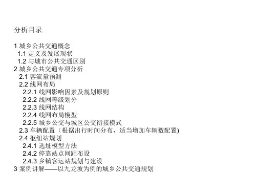 城乡公共交通规划页PPT文档