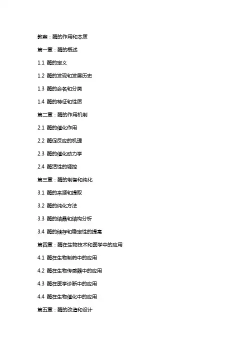 教案：酶的作用和本质