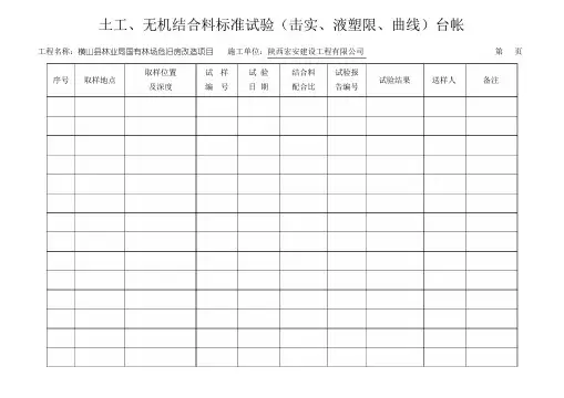 (完整版)试验台账(大全)