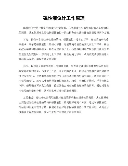 磁性液位计工作原理