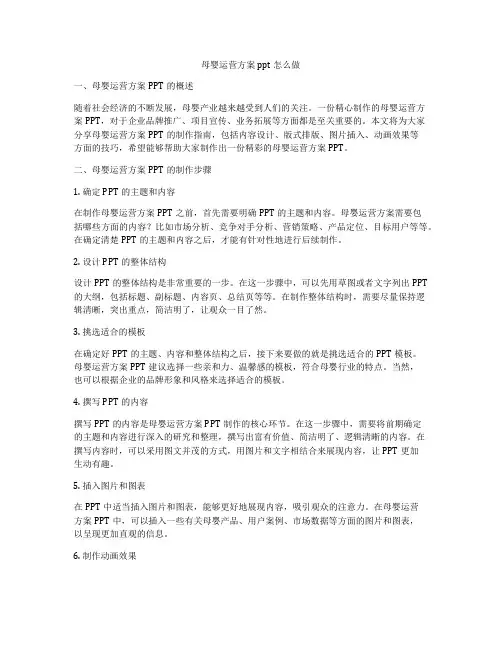 母婴运营方案ppt怎么做