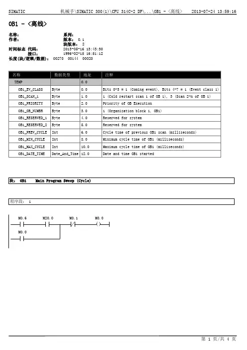 PLC控制机械手梯形图(全新)