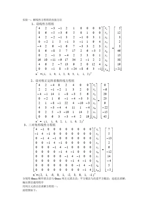 东北大学数值分析实验报告