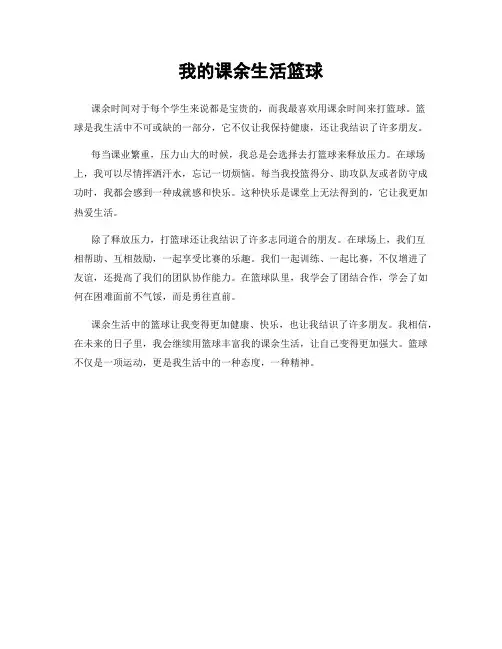 我的课余生活篮球