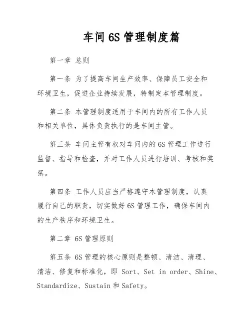 车间6S管理制度篇