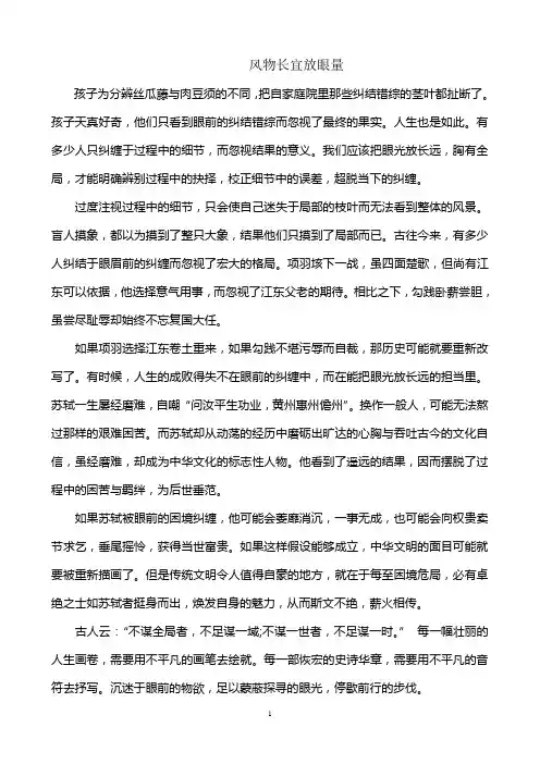 2015年山东省高考满分作文