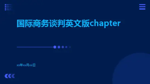 国际商务谈判英文版Chapter
