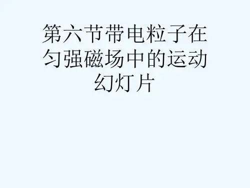 第六节带电粒子在匀强磁场中的运动幻灯片