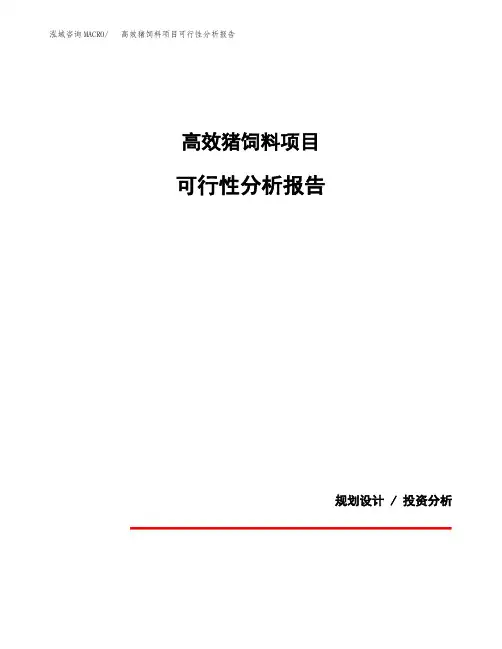 高效猪饲料项目可行性分析报告(模板参考范文)