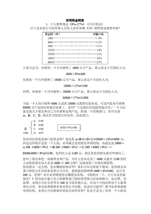【VIP专享】安利2015年最新完整版奖金制度