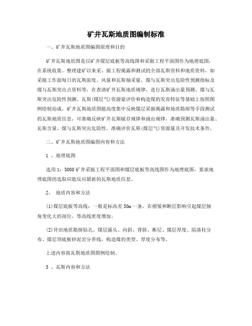 矿井瓦斯地质图编制标准