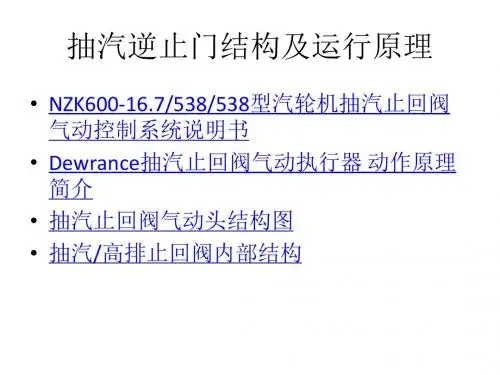 抽汽逆止门结构与运行原理