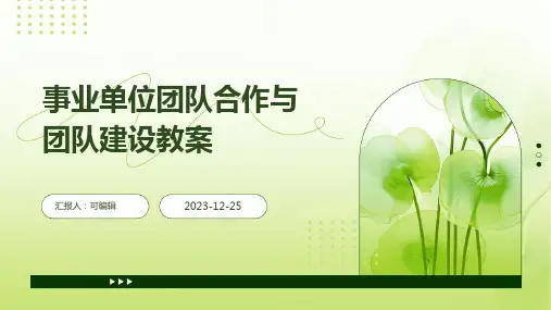 事业单位团队合作与团队建设教案