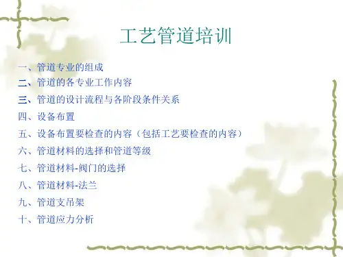 工艺管道培训 ppt课件