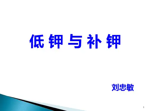 低钾与补钾PPT课件