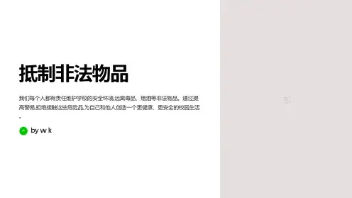 抵制非法物品主题班会PPT课件