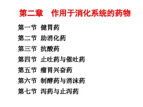 消化系统药ppt课件