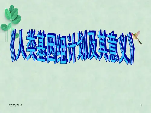 人类基因组计划及其意义ppt课件1