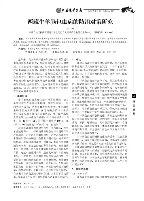 西藏牛羊脑包虫病的防治对策研究