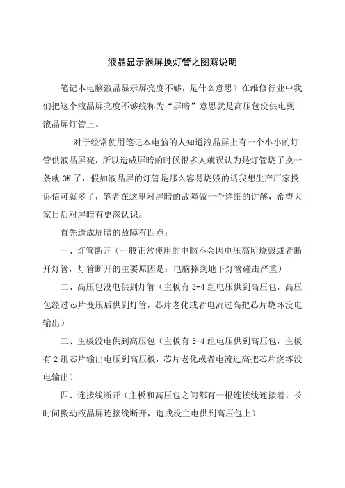 液晶显示器换灯管之图解说明综述