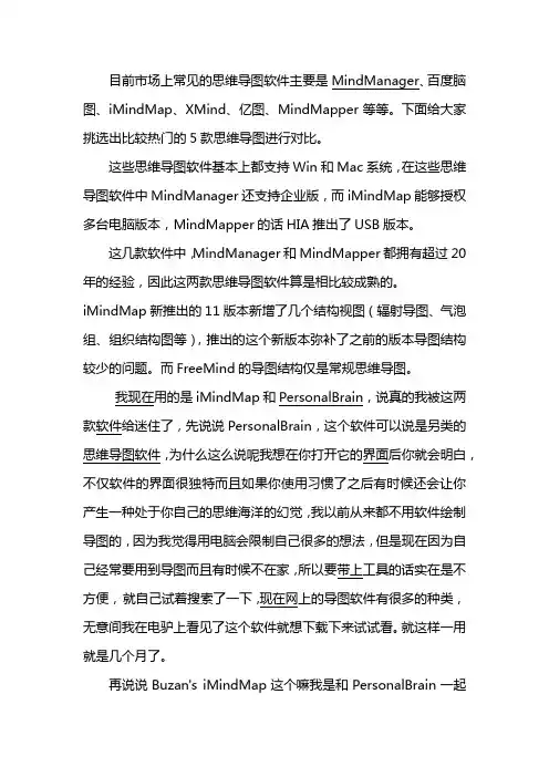 思维导图软件哪个好
