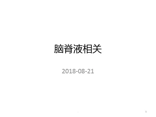 脑脊液相关PPT课件