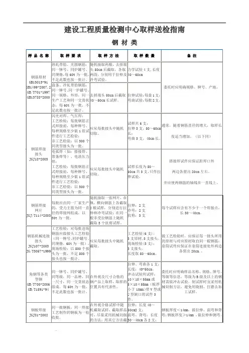 建筑工程取样送检指南(新版)