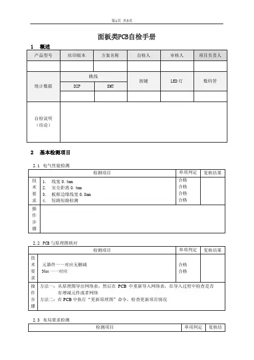 PCB自检手册
