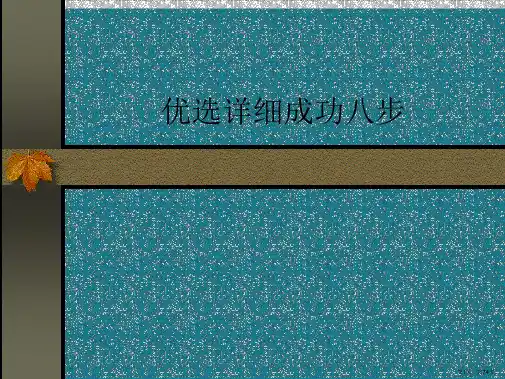优选详细成功八步Ppt