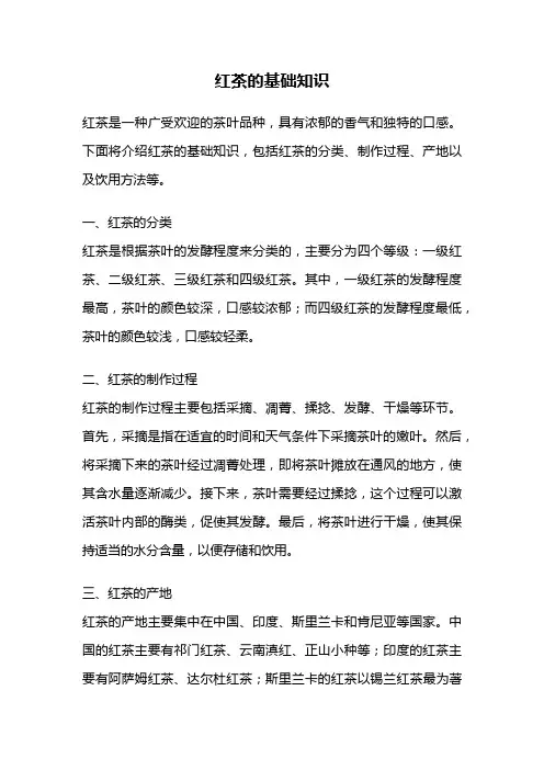红茶的基础知识