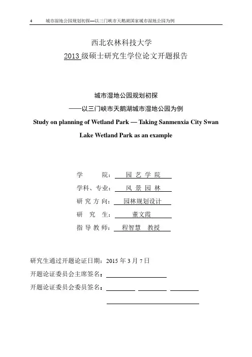 董文霞开题报告 - 副本