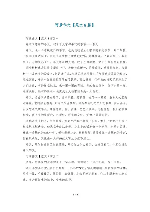 写景作文【范文8篇】