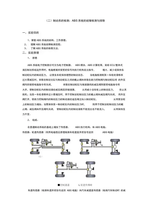 实验一ABS系统的原理及实现