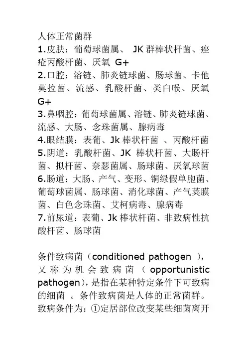 人体正常菌群