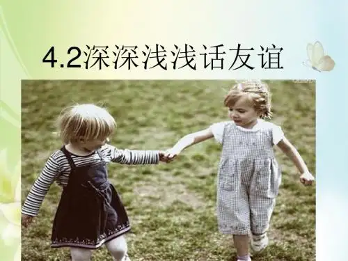 4.2深深浅浅话友谊课件
